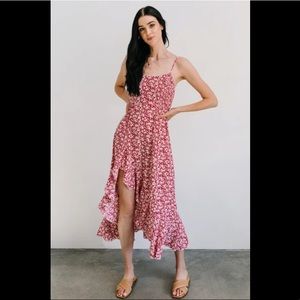 NWT Baltic Born Jamie Red Floral Print Dress M